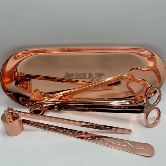 P&S Candle Accessory Kit Rose Gold with E lighter